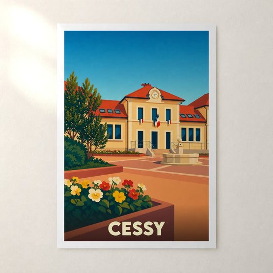Affiche Cessy – sans cadre, accrochée au mur