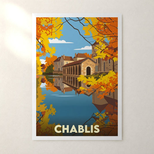 Affiche Chablis – sans cadre, accrochée au mur