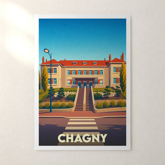 Affiche Chagny – sans cadre, accrochée au mur