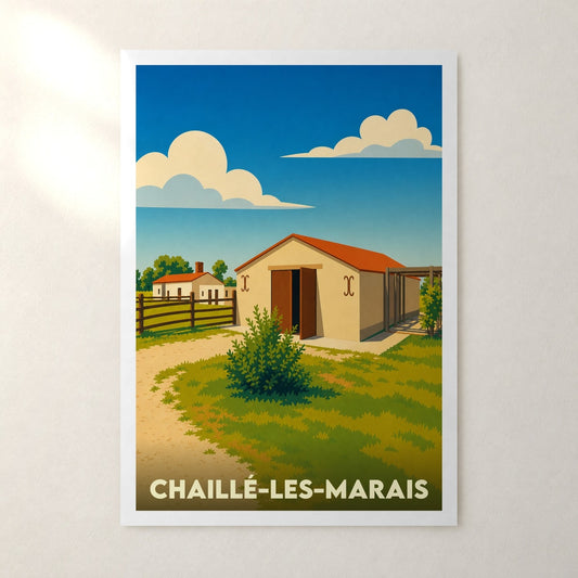 Affiche Chaillé-les-Marais – sans cadre, accrochée au mur