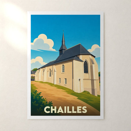 Affiche Chailles – sans cadre, accrochée au mur