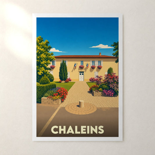Affiche Chaleins – sans cadre, accrochée au mur