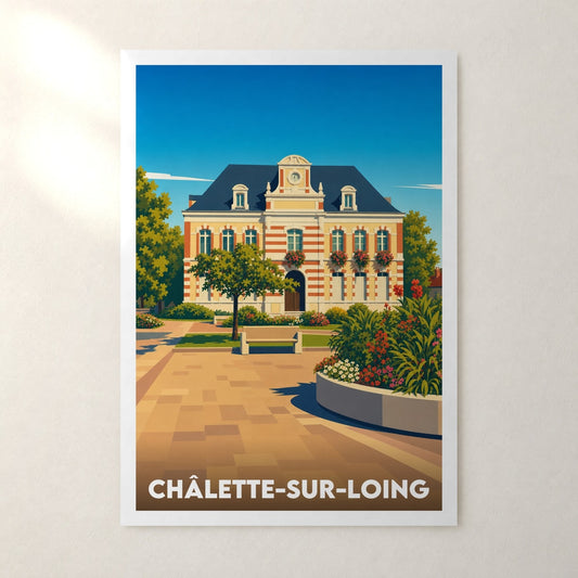 Affiche Châlette-sur-Loing – sans cadre, accrochée au mur
