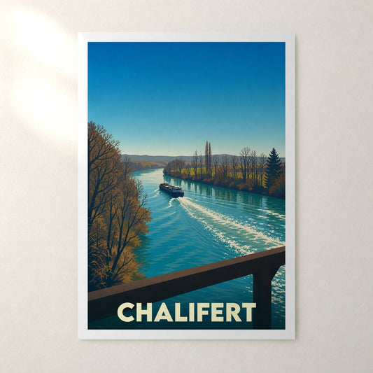 Affiche Chalifert – sans cadre, accrochée au mur