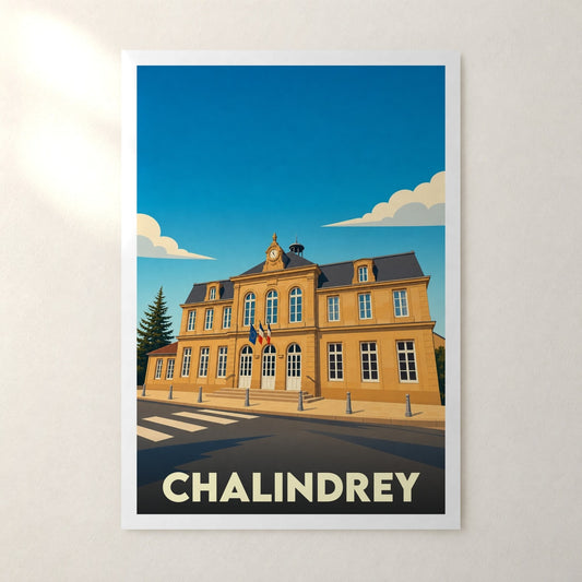 Affiche Chalindrey – sans cadre, accrochée au mur