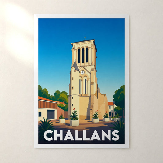 Affiche Challans – sans cadre, accrochée au mur