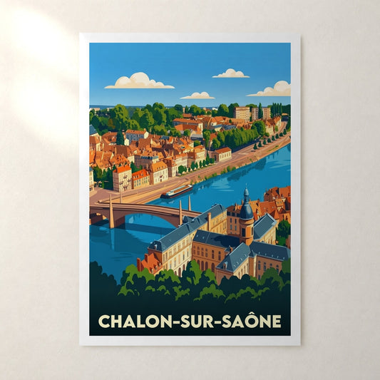 Affiche Chalon-sur-Saône – sans cadre, accrochée au mur