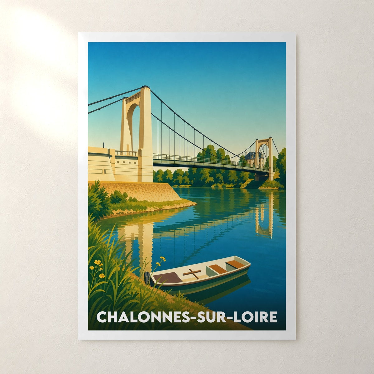 Affiche Chalonnes-sur-Loire – sans cadre, accrochée au mur