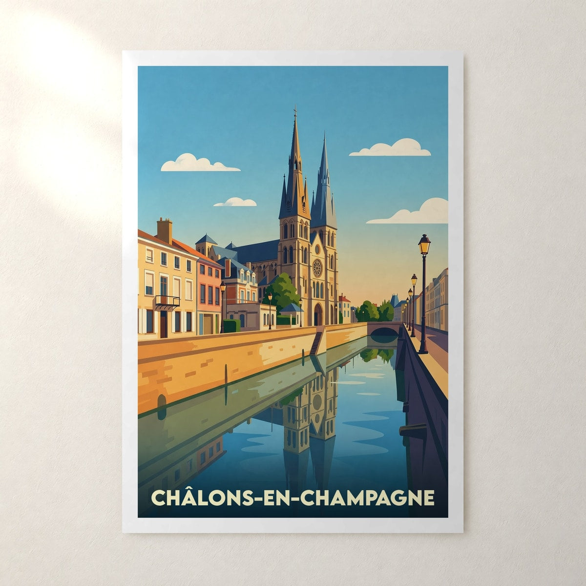 Affiche Châlons-en-Champagne – sans cadre, accrochée au mur