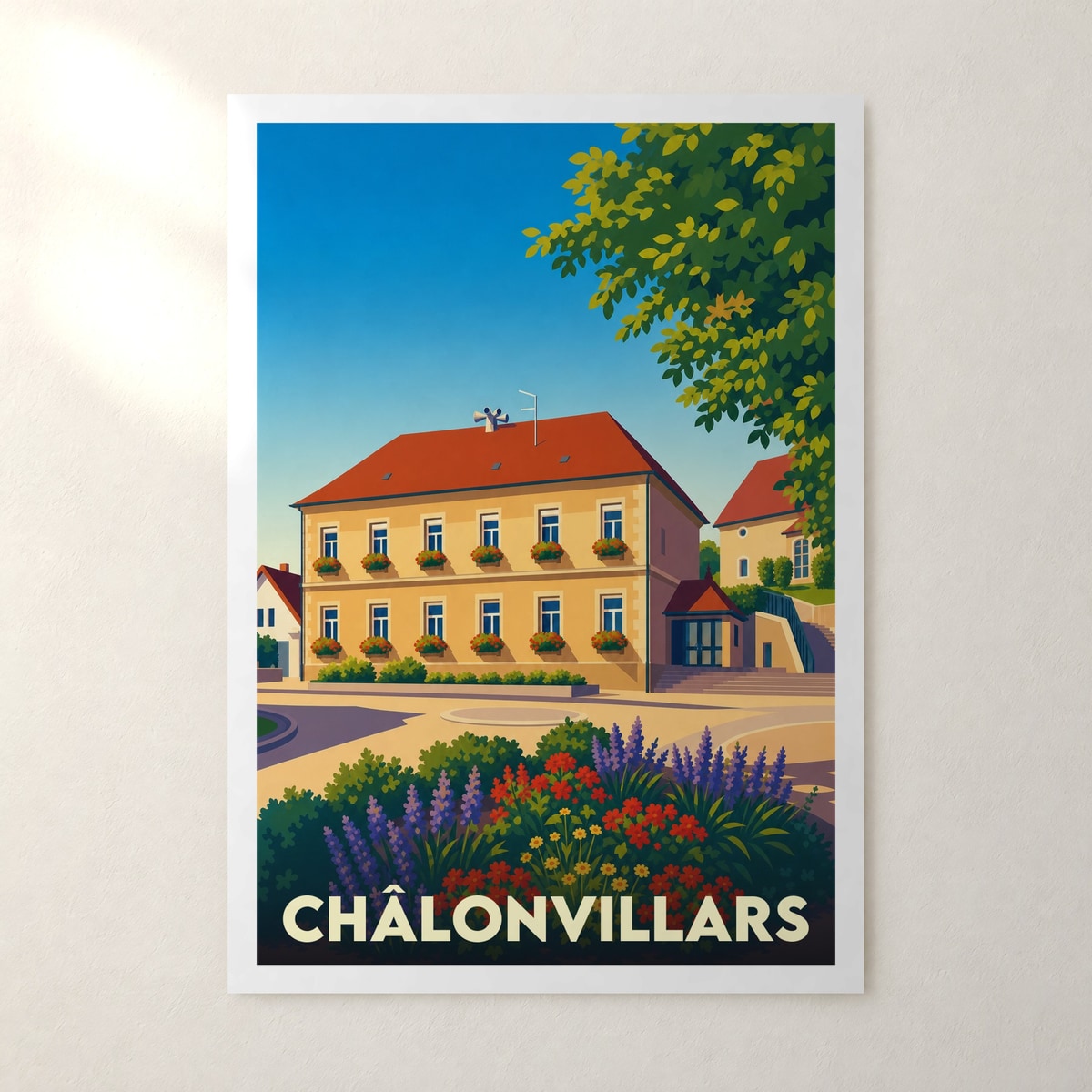 Affiche Châlonvillars – sans cadre, accrochée au mur