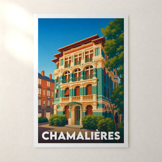 Affiche Chamalières – sans cadre, accrochée au mur