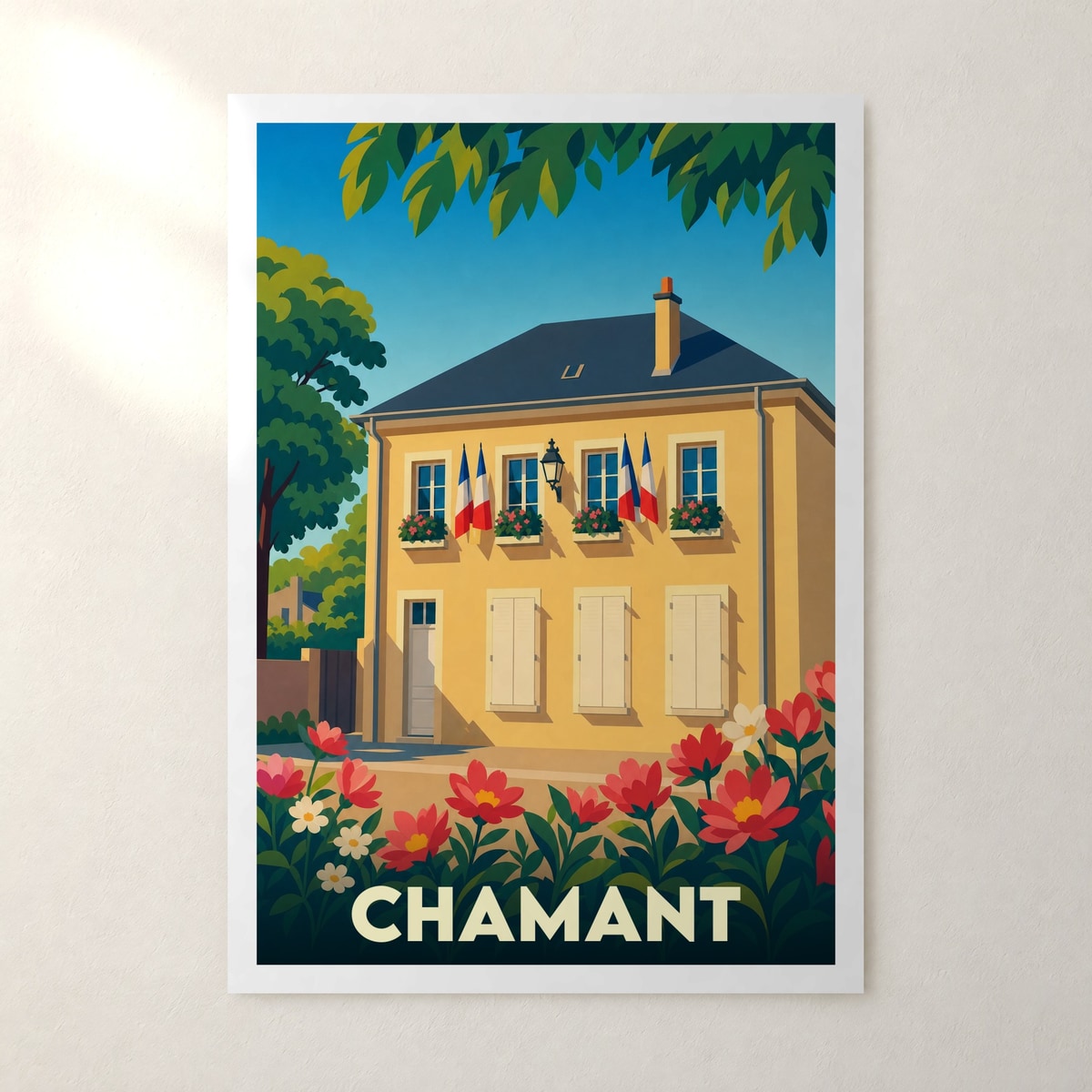 Affiche Chamant – sans cadre, accrochée au mur