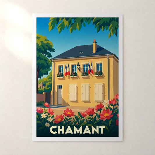 Affiche Chamant – sans cadre, accrochée au mur