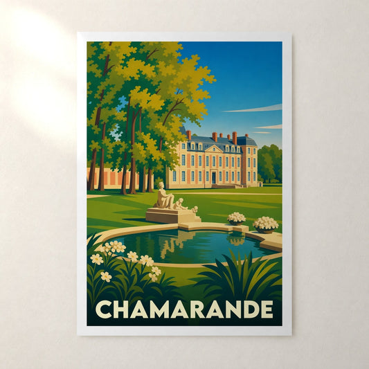 Affiche Chamarande – sans cadre, accrochée au mur