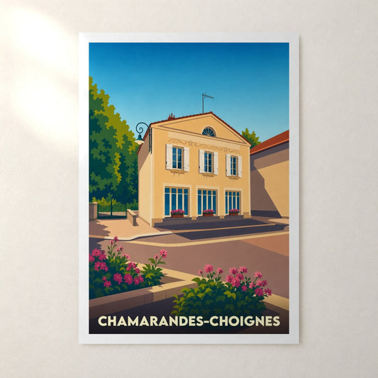 Affiche Chamarandes-Choignes – sans cadre, accrochée au mur