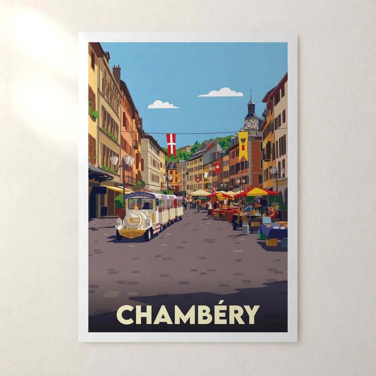 Affiche Chambéry – sans cadre, accrochée au mur