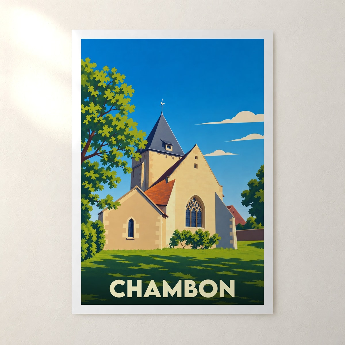 Affiche Chambon (Indre-et-Loire) – sans cadre, accrochée au mur