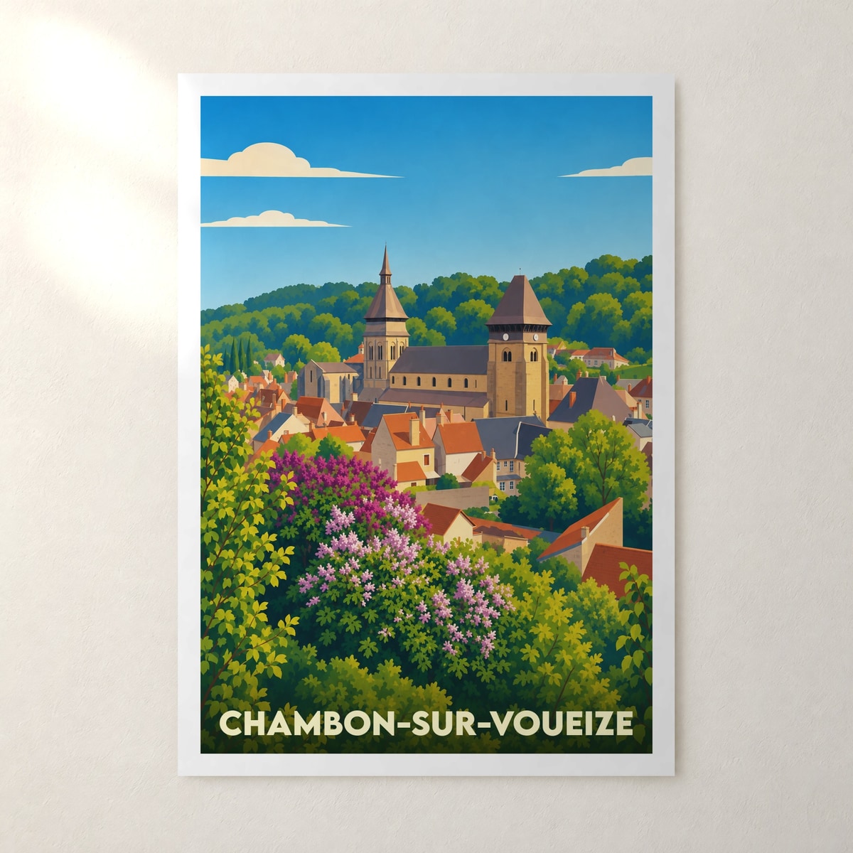 Affiche Chambon-sur-Voueize – sans cadre, accrochée au mur