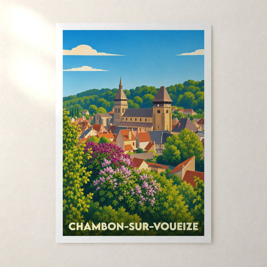Affiche Chambon-sur-Voueize – sans cadre, accrochée au mur