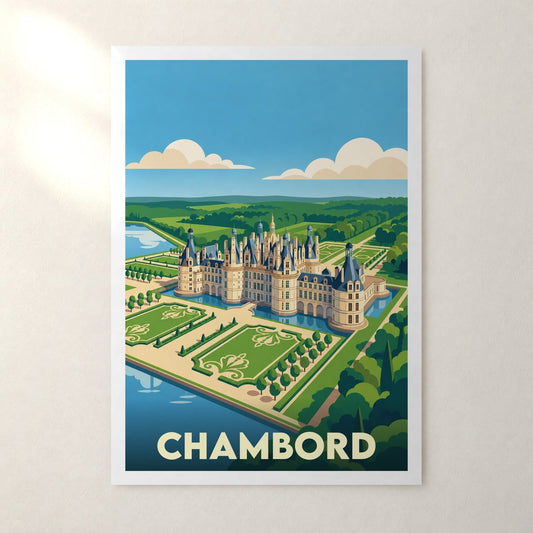 Affiche Chambord – sans cadre, accrochée au mur