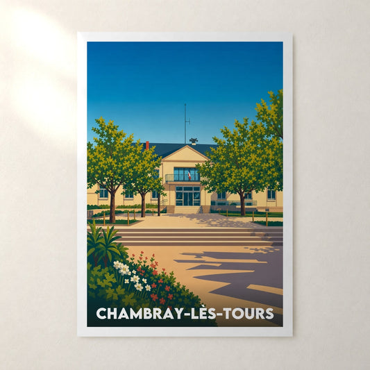 Affiche Chambray-lès-Tours – sans cadre, accrochée au mur