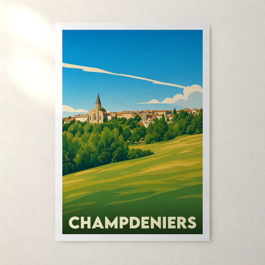Affiche Champdeniers – sans cadre, accrochée au mur