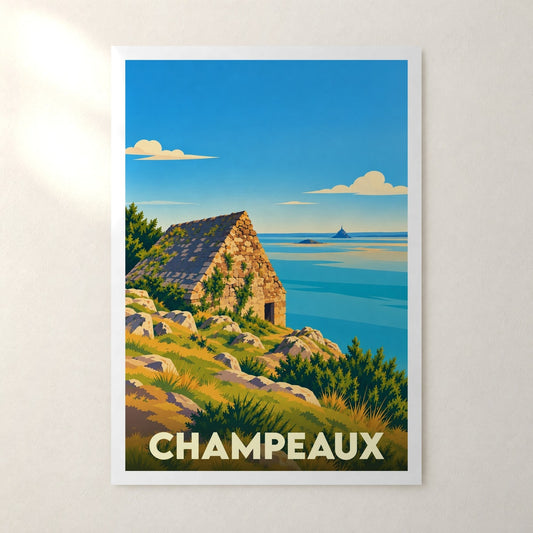 Affiche Champeaux (Manche) – sans cadre, accrochée au mur
