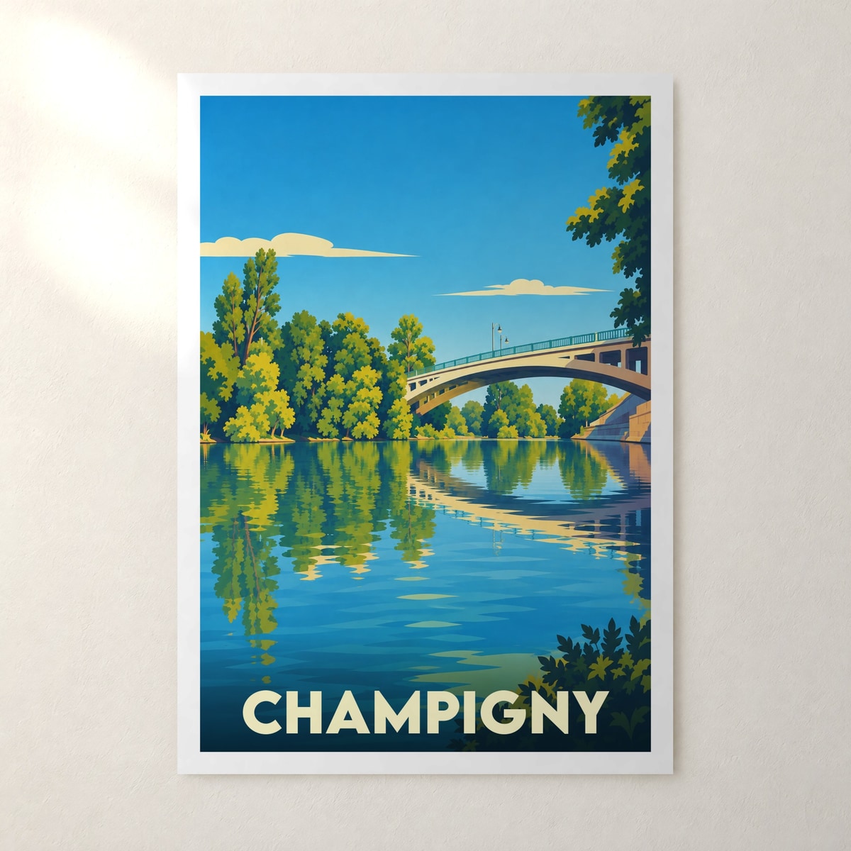 Affiche Champigny (Marne) – sans cadre, accrochée au mur