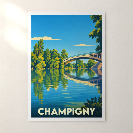Affiche Champigny (Marne) – sans cadre, accrochée au mur