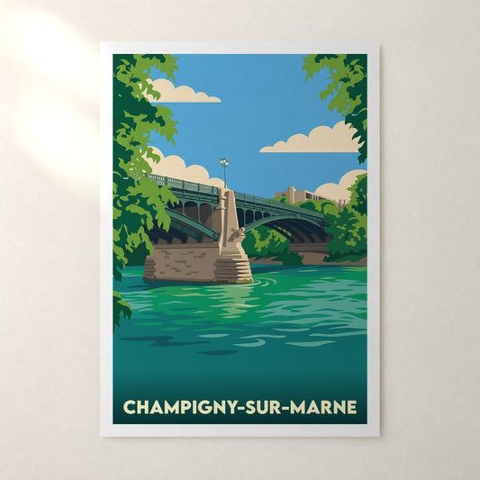Affiche Champigny-sur-Marne – sans cadre, accrochée au mur