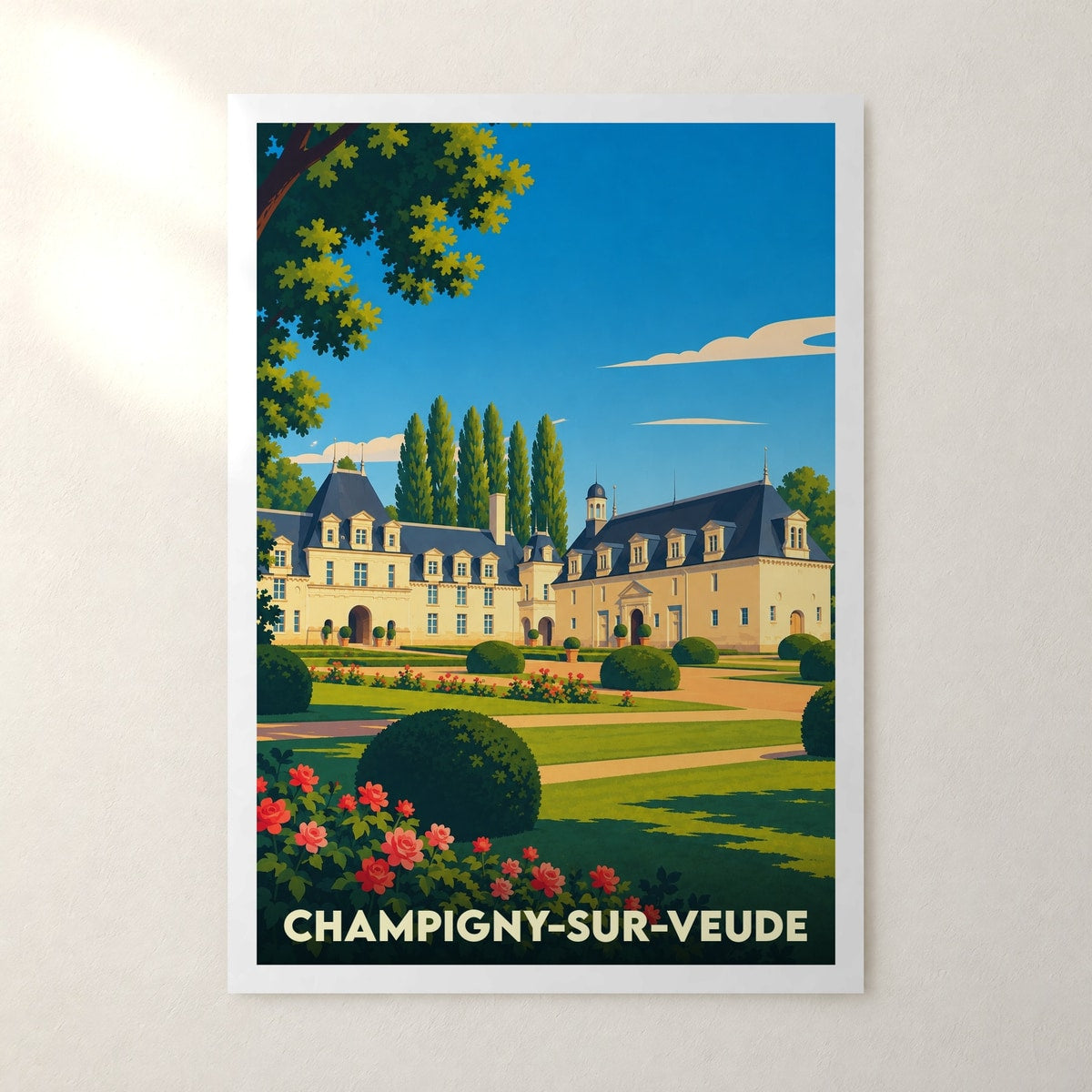 Affiche Champigny-sur-Veude – sans cadre, accrochée au mur