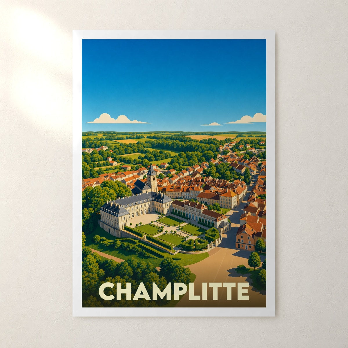 Affiche Champlitte – sans cadre, accrochée au mur
