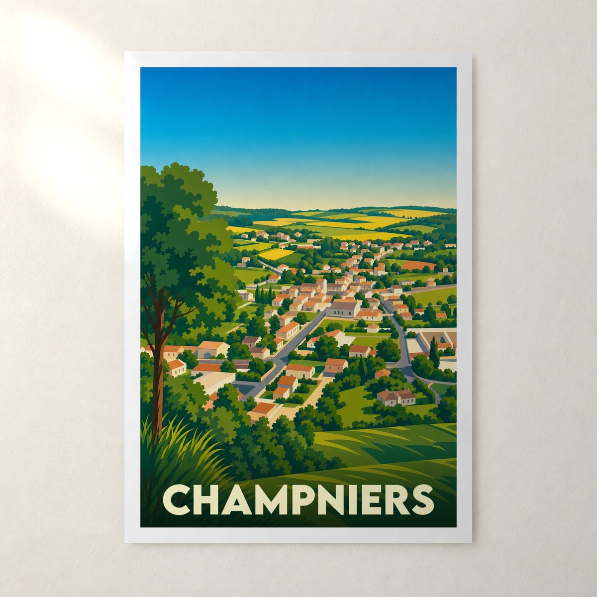 Affiche Champniers – sans cadre, accrochée au mur