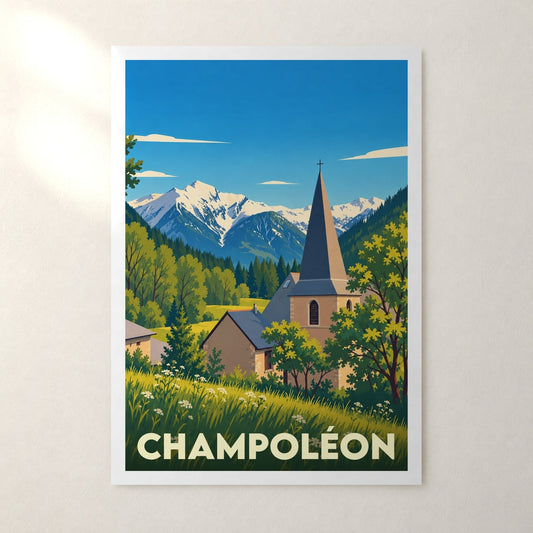 Affiche Champoléon – sans cadre, accrochée au mur