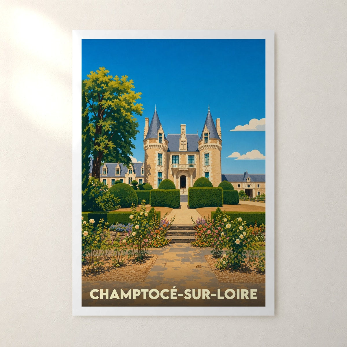 Affiche Champtocé-sur-Loire – sans cadre, accrochée au mur