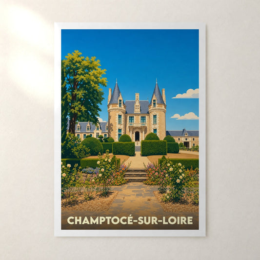 Affiche Champtocé-sur-Loire – sans cadre, accrochée au mur
