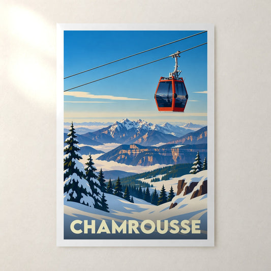 Affiche Chamrousse – sans cadre, accrochée au mur