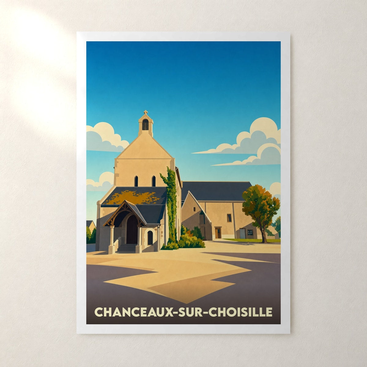 Affiche Chanceaux-sur-Choisille – sans cadre, accrochée au mur