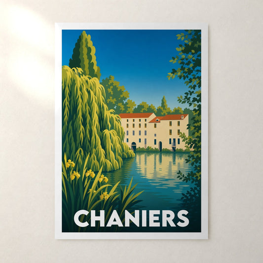 Affiche Chaniers – sans cadre, accrochée au mur