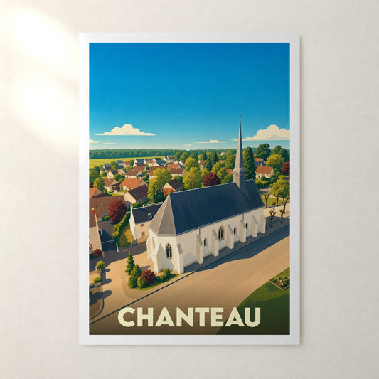 Affiche Chanteau – sans cadre, accrochée au mur