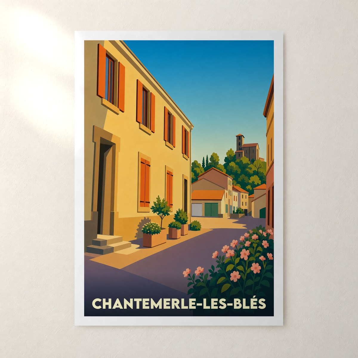 Affiche Chantemerle-les-Blés – sans cadre, accrochée au mur