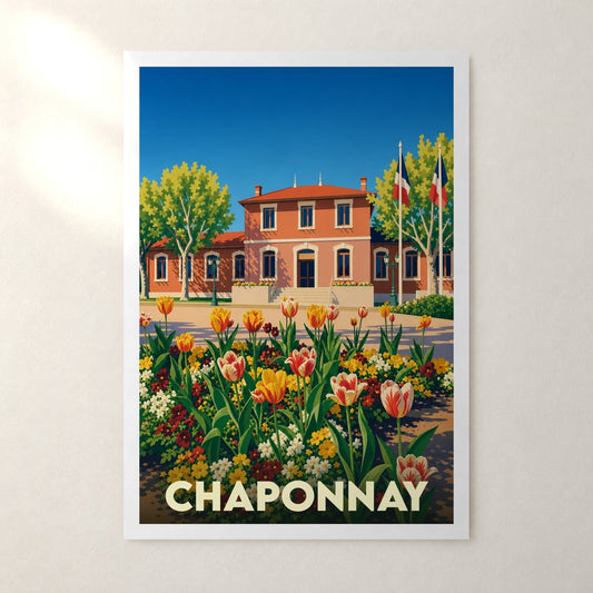 Affiche Chaponnay – sans cadre, accrochée au mur