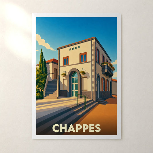 Affiche Chappes – sans cadre, accrochée au mur
