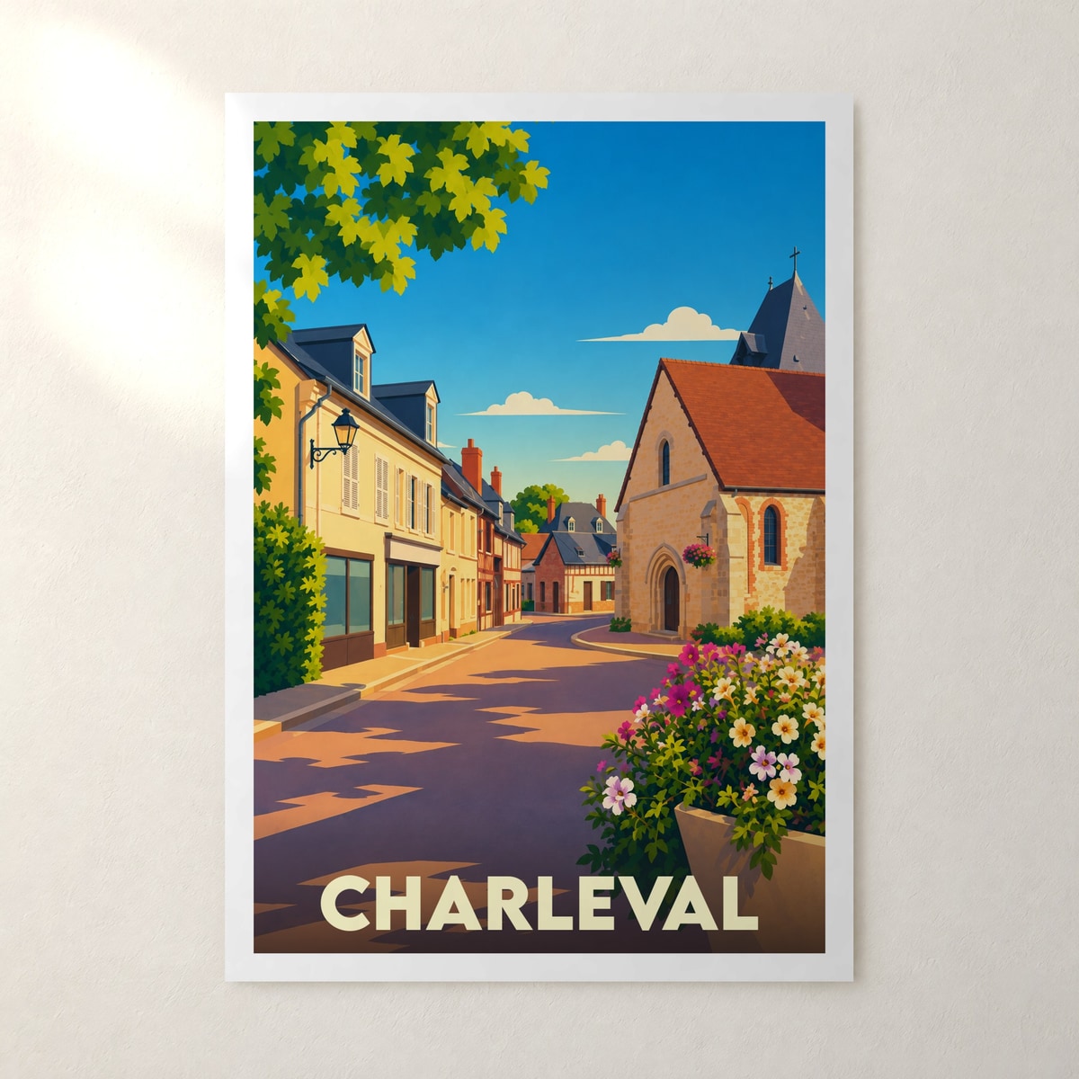 Affiche Charleval (Eure) – sans cadre, accrochée au mur