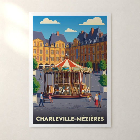 Affiche Charleville-Mézières – sans cadre, accrochée au mur