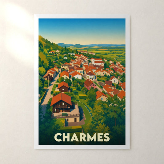Affiche Charmes – sans cadre, accrochée au mur