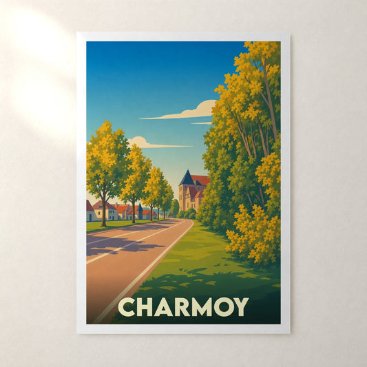 Affiche Charmoy – sans cadre, accrochée au mur