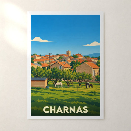 Affiche Charnas – sans cadre, accrochée au mur