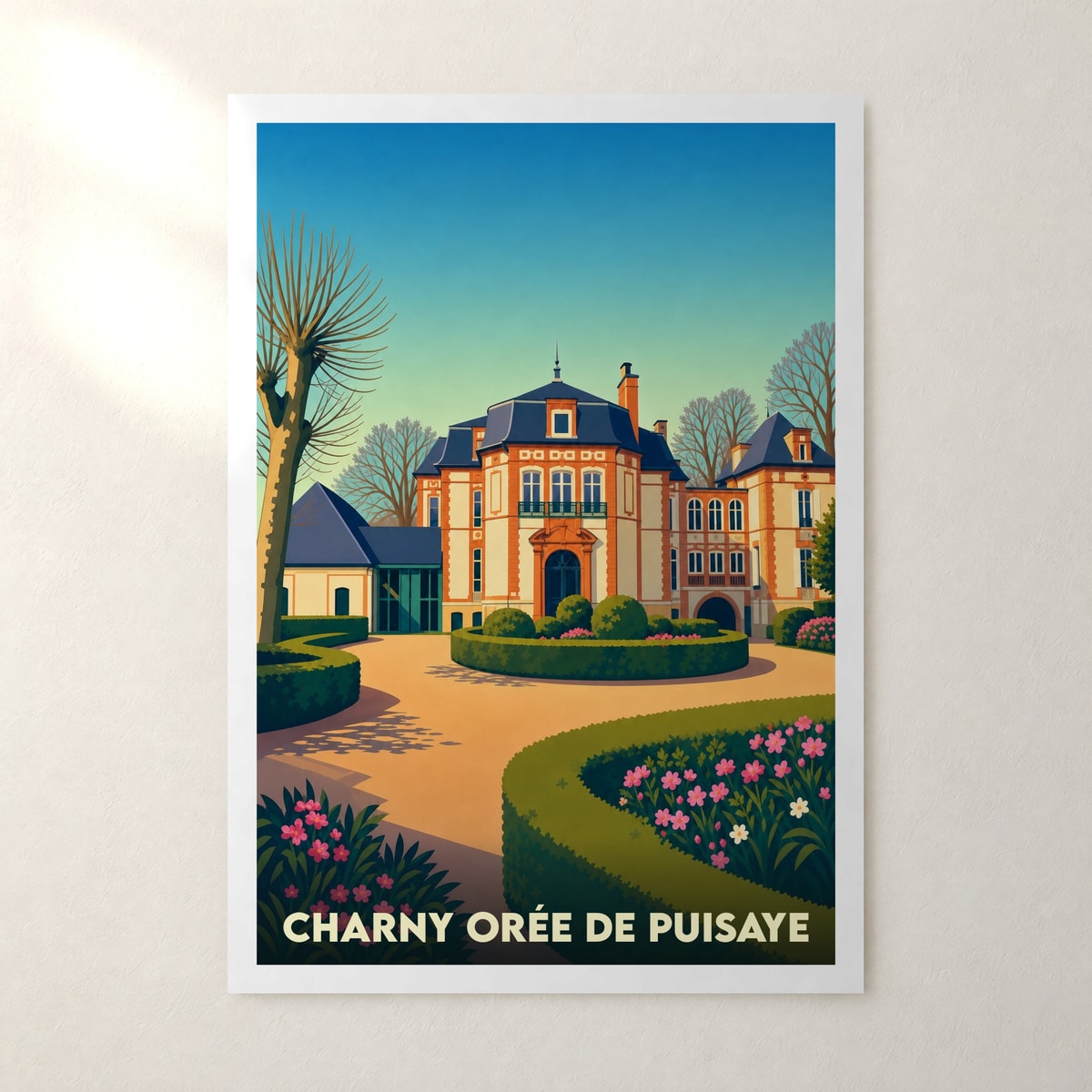 Affiche Charny Orée de Puisaye – sans cadre, accrochée au mur