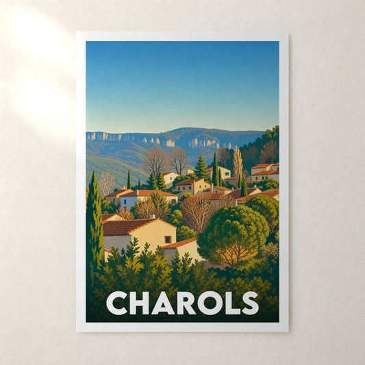 Affiche Charols – sans cadre, accrochée au mur